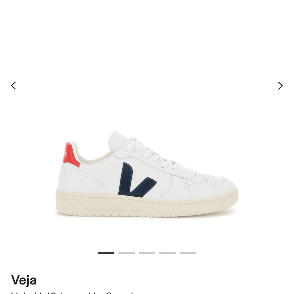 Veja White and Blue Casual Sneakers